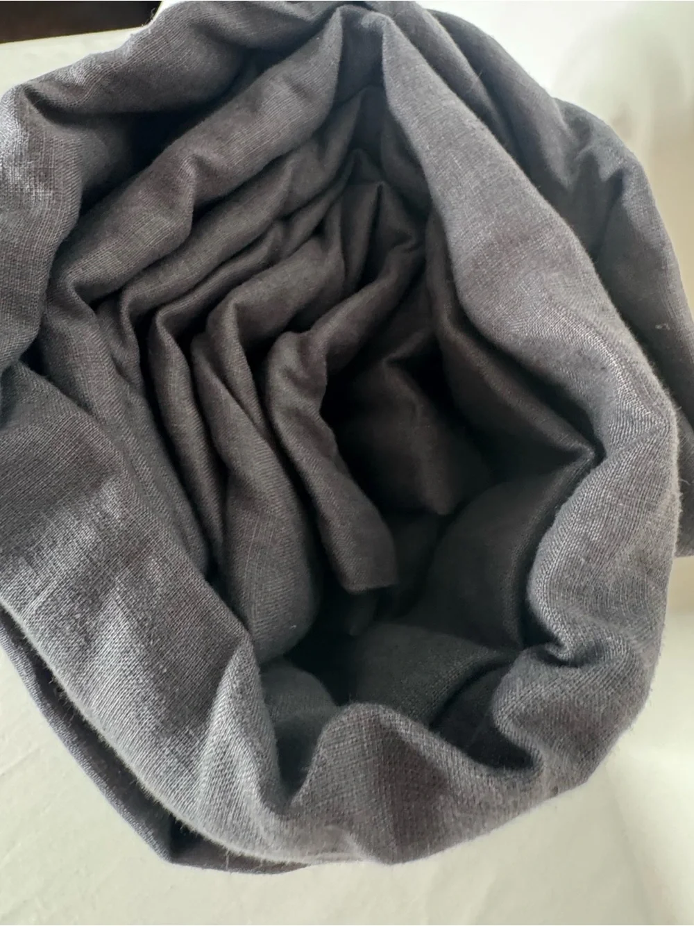 Quince European Linen Duvet Cover Queen Charcoal Gray 100% Linen
